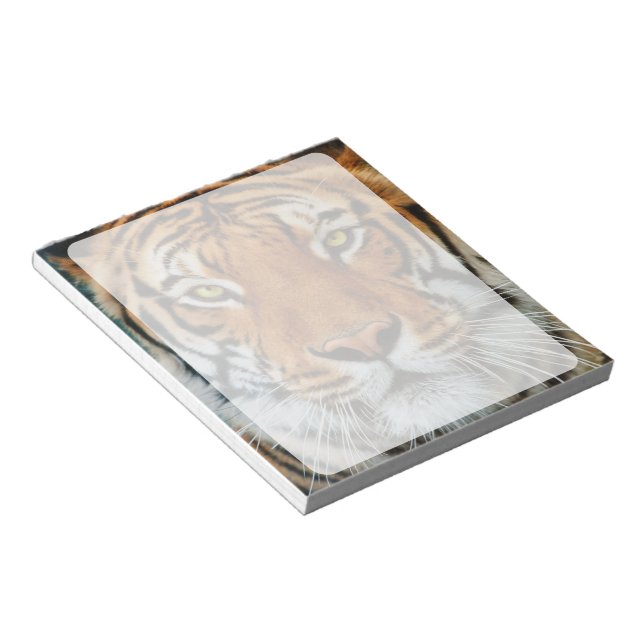 Tiger Face Photograph Notepad (Angled)