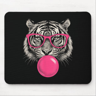 Tiger Face Pink Sungles Wild Animal Jungle Funny D Mouse Mat