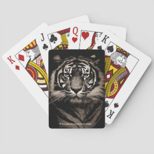 Tiger face playing cards