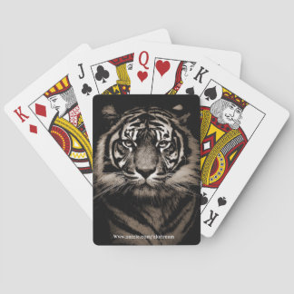 Tiger face playing cards