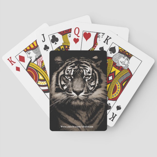 Tiger face playing cards (Back)