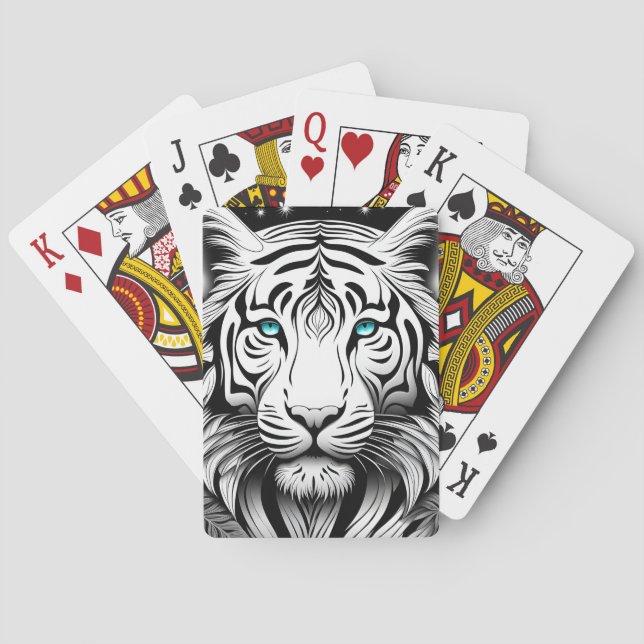 Tiger Face Playing Cards (Back)