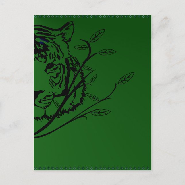 Tiger Face Postcard (Front)