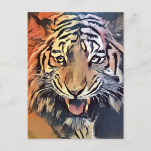 Tiger face postcard