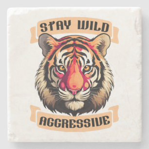 TIGER FACE STONE COASTER