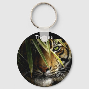 Tiger Face Wildlife Keychains