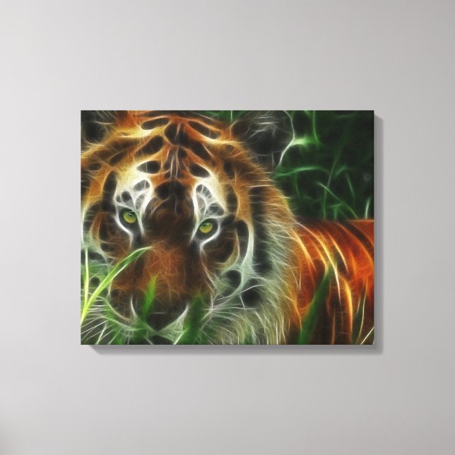 Tiger Face  Wrapped Canvas (Front)