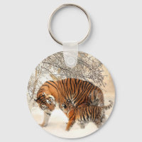 Tiger family in winter