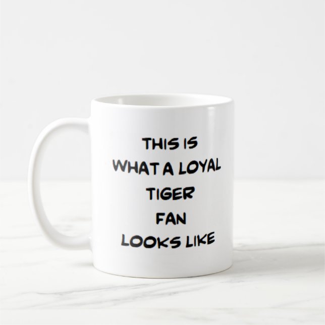 tiger fan, loyal coffee mug (Left)