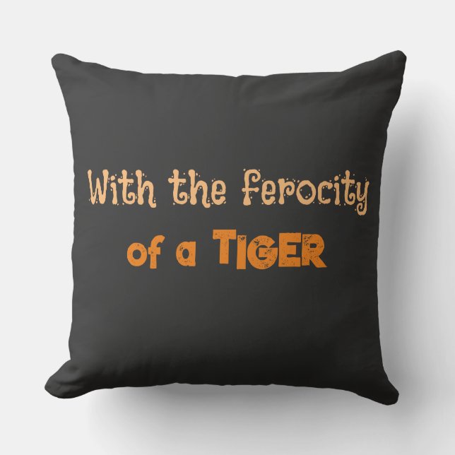 Tiger Ferocity (Animal Energy)- Throw Pillow (Front)