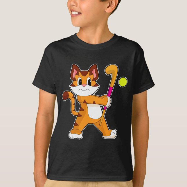 Tiger Field hockey Hockey stick T-Shirt (Front)