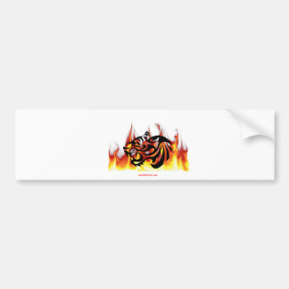 Tiger Fire Bumper Sticker