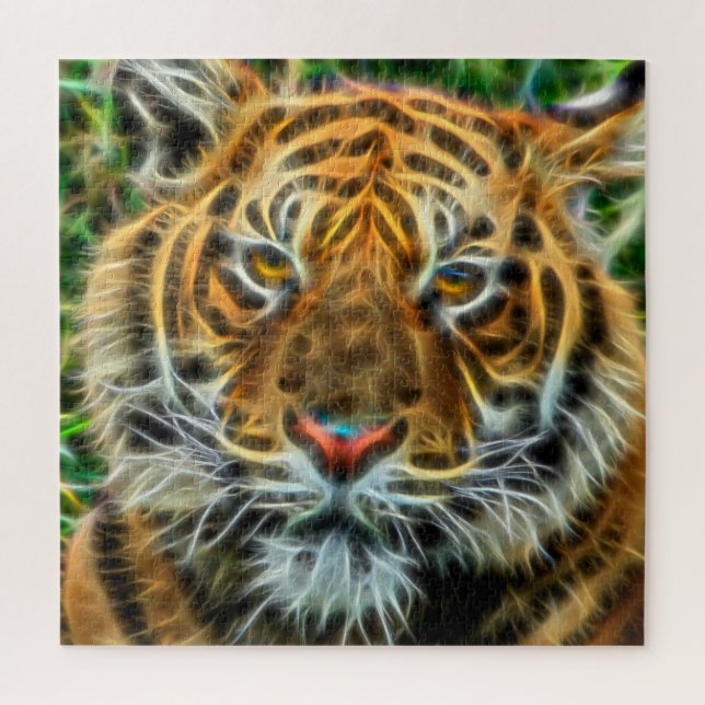 Tiger Fire Cat Jigsaw Puzzle (Vertical)