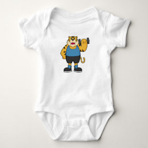 Tiger Fitness Dumbbell Baby Bodysuit