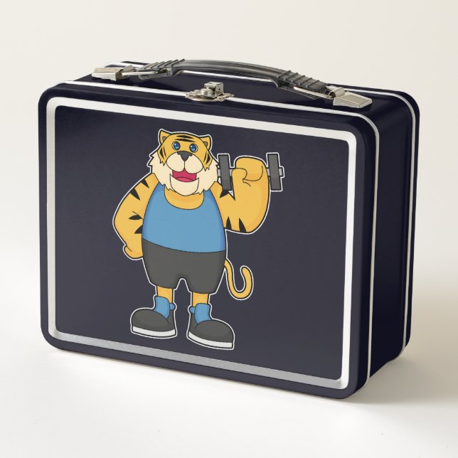Tiger Fitness Dumbbell Metal Lunch Box (Front)