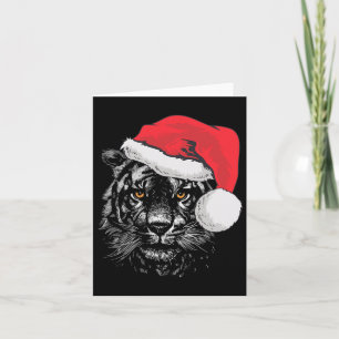 Tiger For Women Men And Kids Tiger Santa Christmas Card
