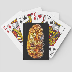 Tiger Fractal Art Playing Cards