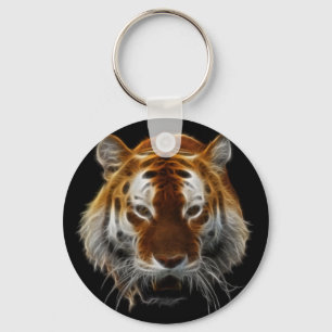 Tiger Fractal Key Ring