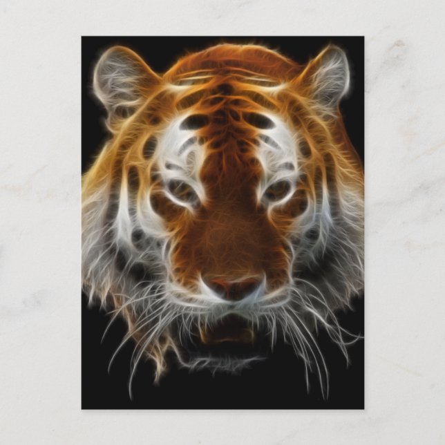 Tiger Fractal Postcard (Front)