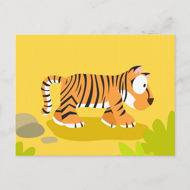 Tiger from my world animals serie postcard (Front)