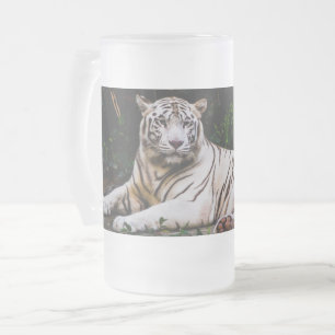 Tiger Frosted Glass Beer Mug