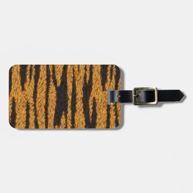 Tiger Fur Design Luggage Tag (Front Horizontal)