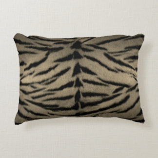 Tiger Fur in Sepia Colour Decorative Cushion