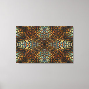 Tiger Fur Kaleidoscope Pattern Canvas Print