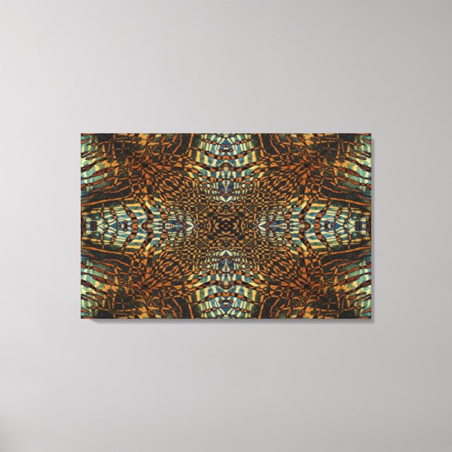 Tiger Fur Kaleidoscope Pattern Canvas Print (Front)