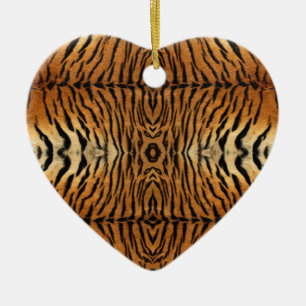 Tiger fur pattern ceramic tree decoration