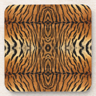 Tiger fur pattern coaster