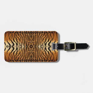 Tiger fur pattern luggage tag