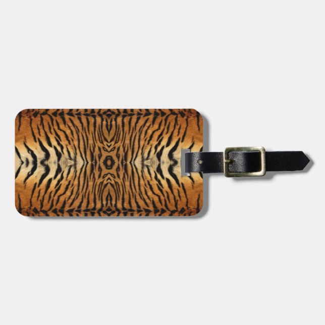 Tiger fur pattern luggage tag (Front Horizontal)