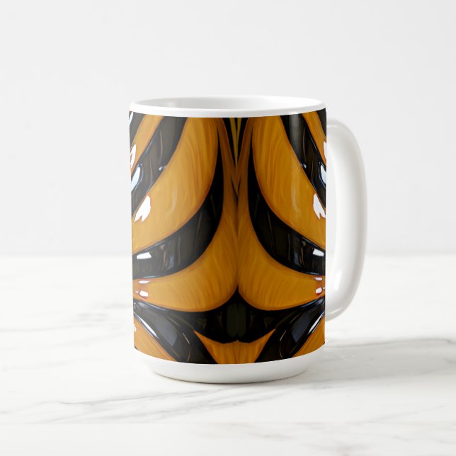Tiger Fur Print Coffee Mug (Front Right)