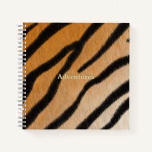 Tiger Fur Realistic Animal Print Personalised Notebook