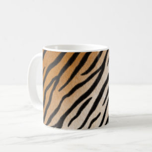 Tiger Fur Realistic Striped Wild Animal Print Coffee Mug