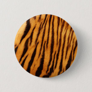 Tiger Fur Skin Print Pattern 6 Cm Round Badge