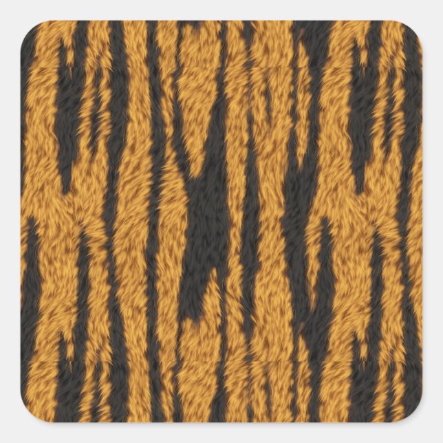 Tiger Fur Square Sticker (Front)