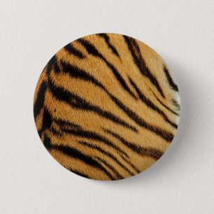 Tiger Fur Stripes 6 Cm Round Badge