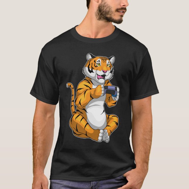 Tiger Gamer Controller T-Shirt (Front)