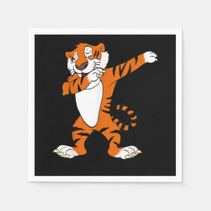 Tiger Gift   Dabbing Cute Tiger Animal Party Napkin