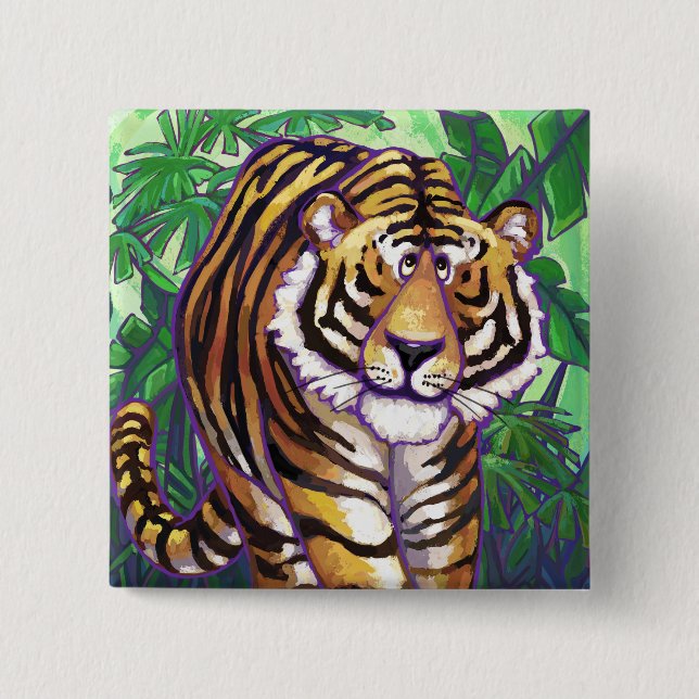 Tiger Gifts & Accessories 15 Cm Square Badge (Front)