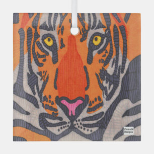 Tiger - Glass Ornament