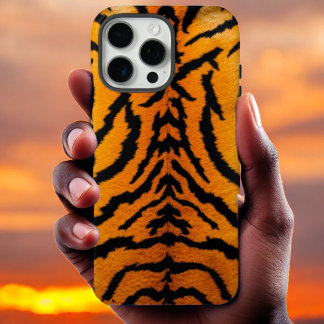 Tiger Glow leather iPhone 16 Pro Max Case