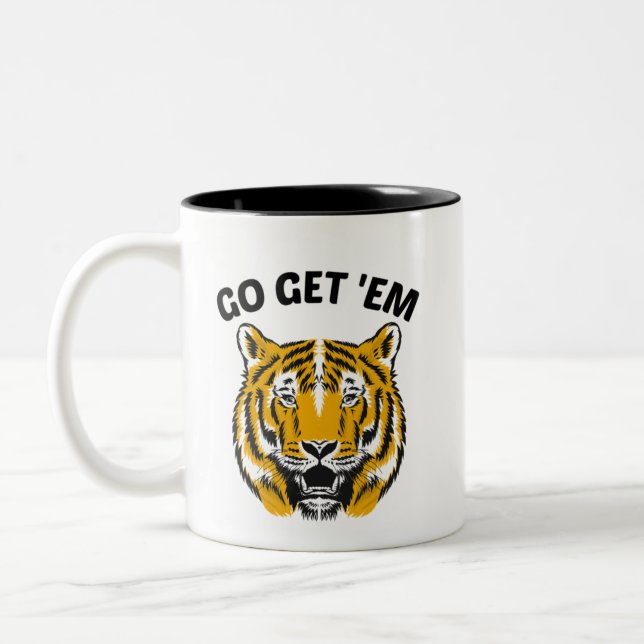 TIGER GO GET 'EM Two-Tone COFFEE MUG (Left)