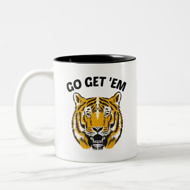 TIGER GO GET 'EM Two-Tone COFFEE MUG (Left)