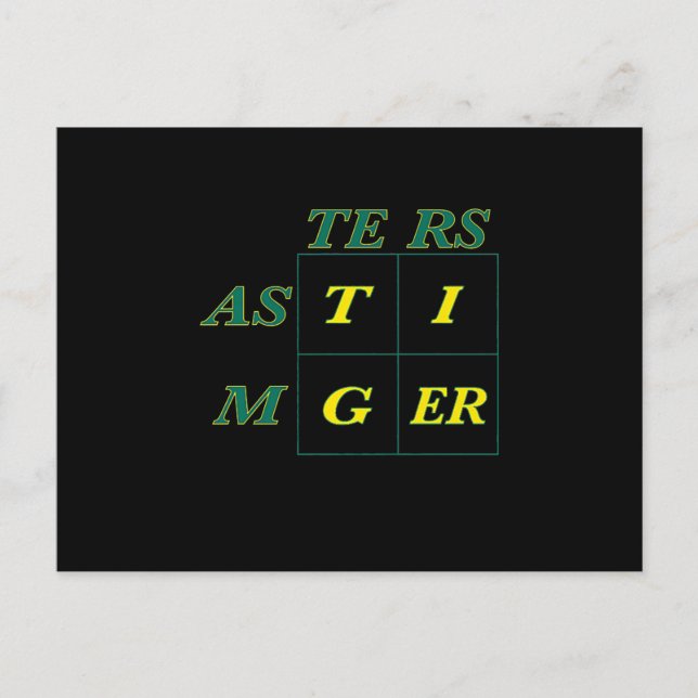 Tiger Goat Woods Masters Invitation Postcard (Front)