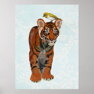 TIGER & GOLDEN BIRD POSTER