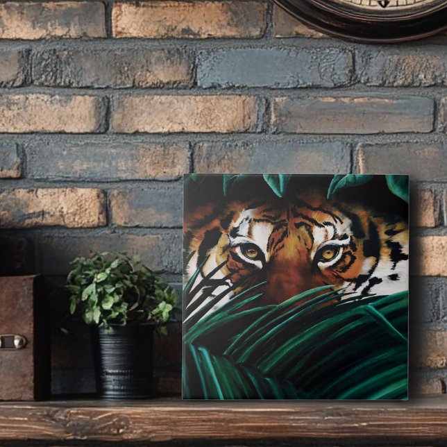 Tiger Green Jungle Leaves Tile (Creator Uploaded)