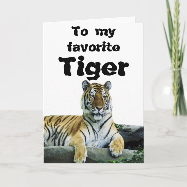 Tiger greeting card (Front)